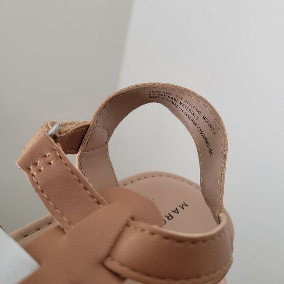 Marc Fisher Tan and Silver Gladiator Sandals Toddler 9 - Picture 3 of 6